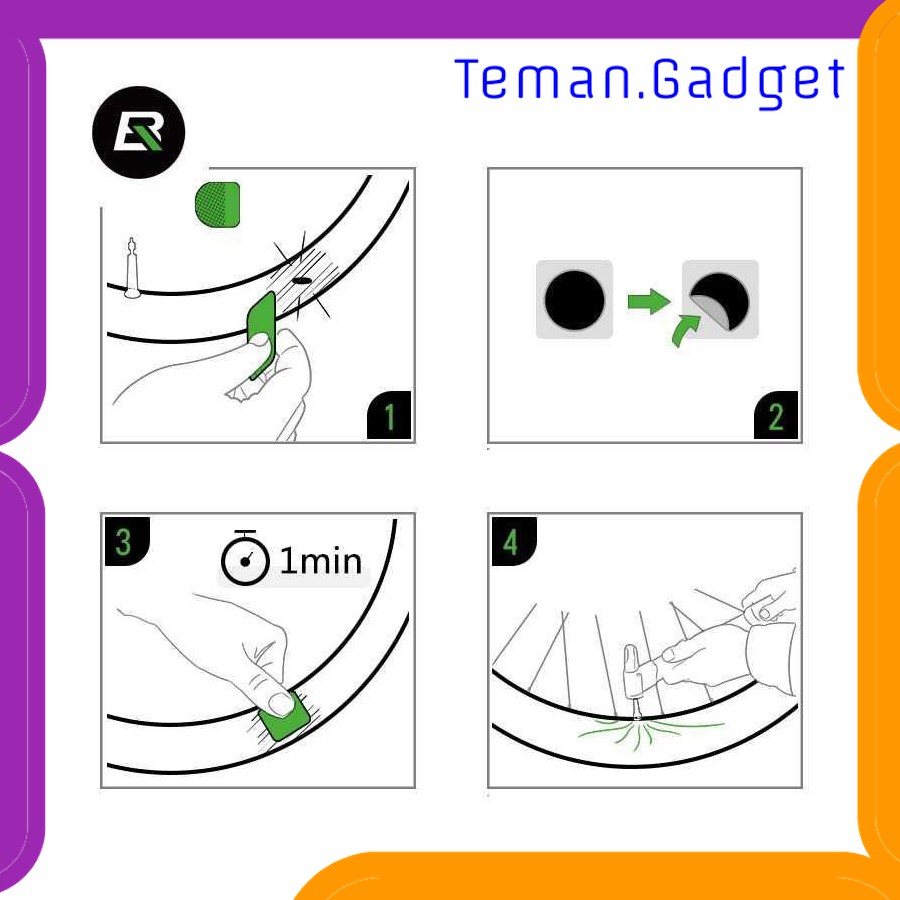 TG-IB267 ROCKBROS PERALATAN PORTABLE TAMBAL BAN SEPEDA TIRE REPAIR KIT - GJ2001