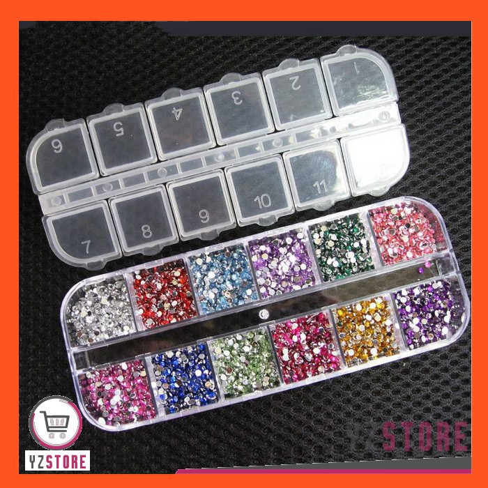 Hiasan Manik Manik Rhinestone Dekorasi Aksesoris Kuku Nail Art Decoration 1 Set YZ60