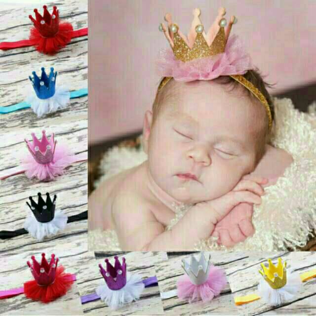 C46  Bandana bayi / headband bayi model mahkota princess