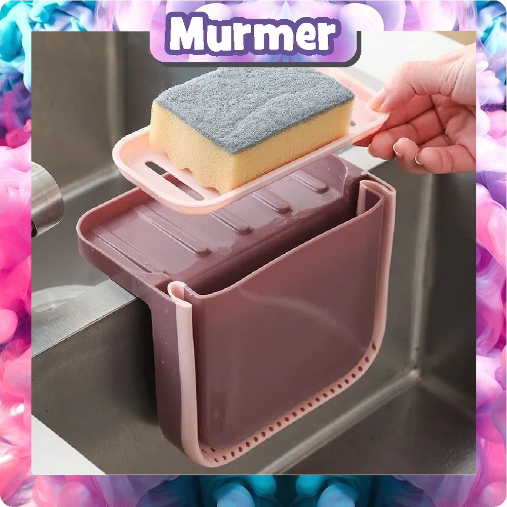 MurmerOfficial  R582 Alat Penyimpanan Spons Cuci Piring Tempat Spons Gantung/ Lipat Tempat Penyimpanan Spons Cuci Piring / Saringan Wastafel Model Lipat