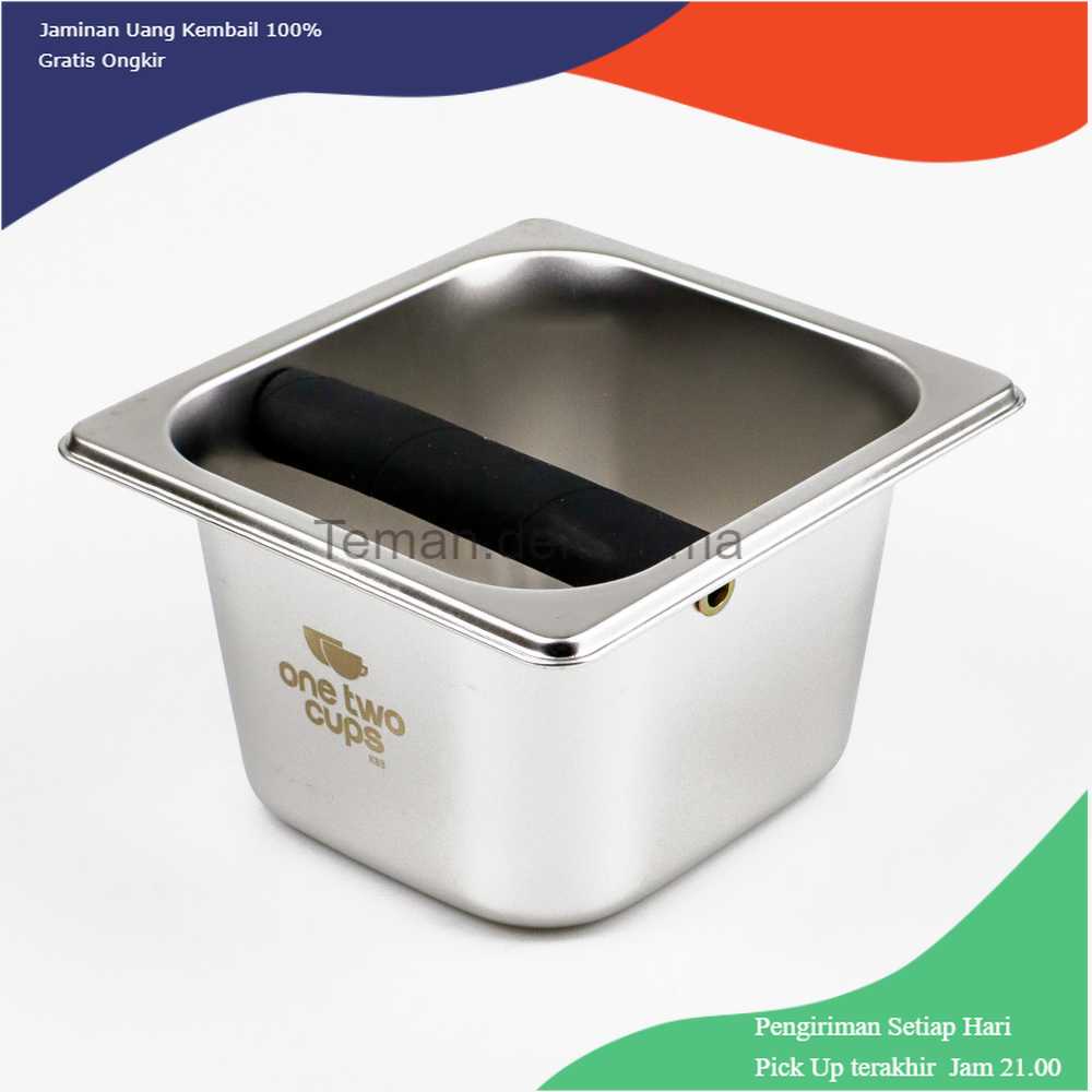 TD-AI02 One Two Cups Wadah Kopi Espresso Knock Box Waste Container 17cm - KB3