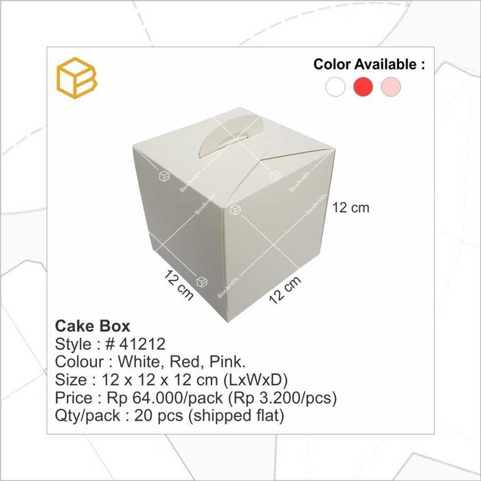 

Promo 41212 Putih | Dus Kue, Box Kue, Cake Box, Gift Box, Kado, Souvenir - Putih terbaik