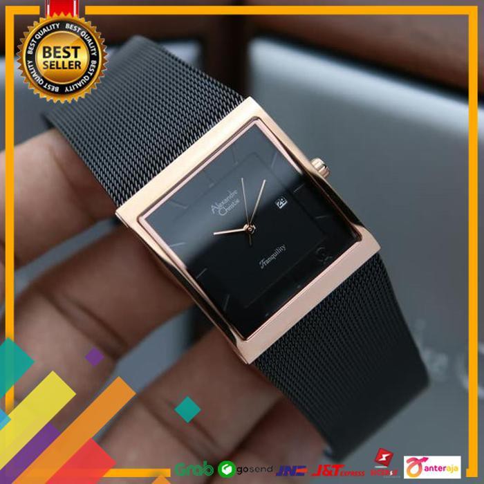 HOT DEAL.. ALEXANDRE CHRISTIE AC 8333 ROSEGOLD BLACK. GARANSI RESMI 1TAHUN ..TERMURAH