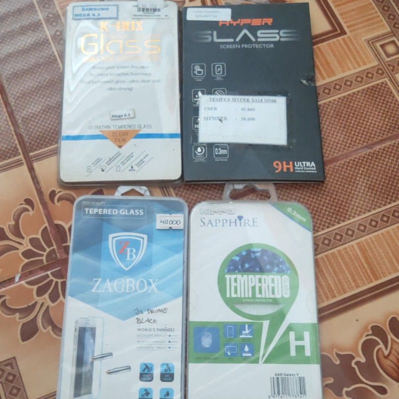 TEMPEREDGLASS SAMSUNG MEGA6.3 GALAXY V J2PRIME BLACK S4