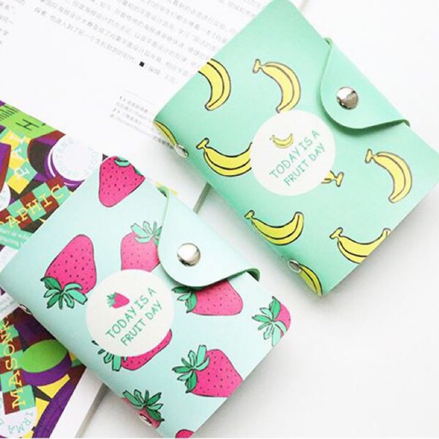 Dompet Kartu Card Bag Tempat kartu Lucu motif buah