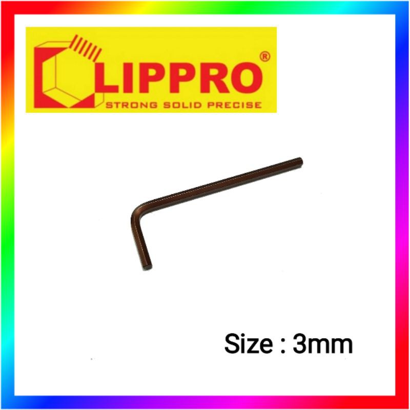 KUNCI L PENDEK LIPPRO 3 MM SHORT HEX KEY WRENCH