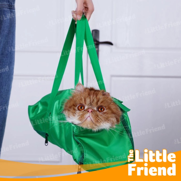 Tas Mandi Grooming Kucing Anti Cakar Anti Gigit Serbaguna Anti Air