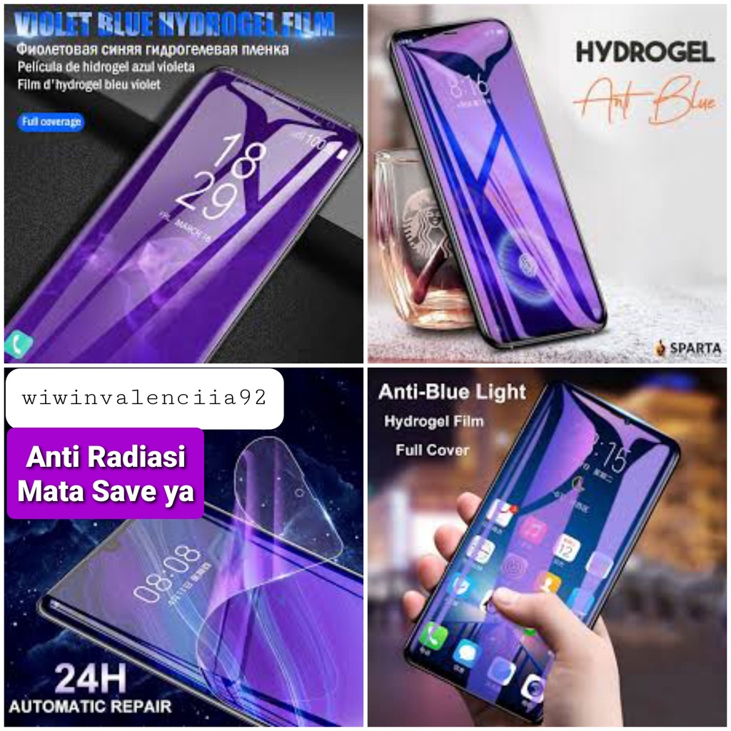 FILM! Hydrogel A-Bluelight Vivo Y01 Y02 Y02T Y16 Y33T Y33s Y21 Y21s Y21T Y21A Y20 Y20s Y20i Y30 Y30i Y50 Y75 Y51 Y53s Y51A iQoo Z7 11 Hidrogel Anti Radiasi Blue Light Depan Layar Glossy/Matte Full Cover Casing Jely Covergel 2022 4G 5G Y33 A S C T i Biru
