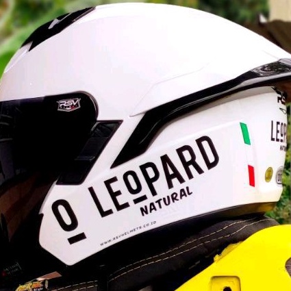 cutting helmet leopard bisa buat. full pace&amp;half face