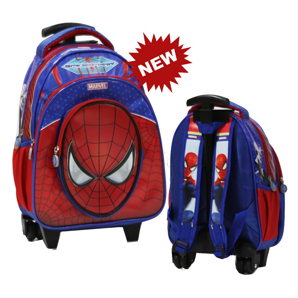 PROMO Tas Trolley Anak Laki Laki Sekolah TK / PG / PAUD KANTUNG Coin Sponge Anti Air Lengkap ( ROBOT - MOBIL BUS - DINO - KERETA )