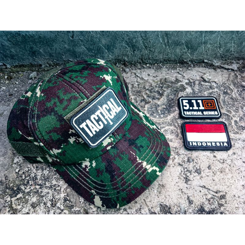 topi tactikal loreng NKRI velcro