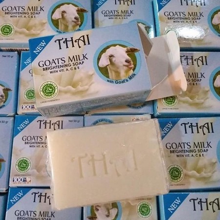 THAI Goats Milk Soap 130gr,body lotion,body wash bpom