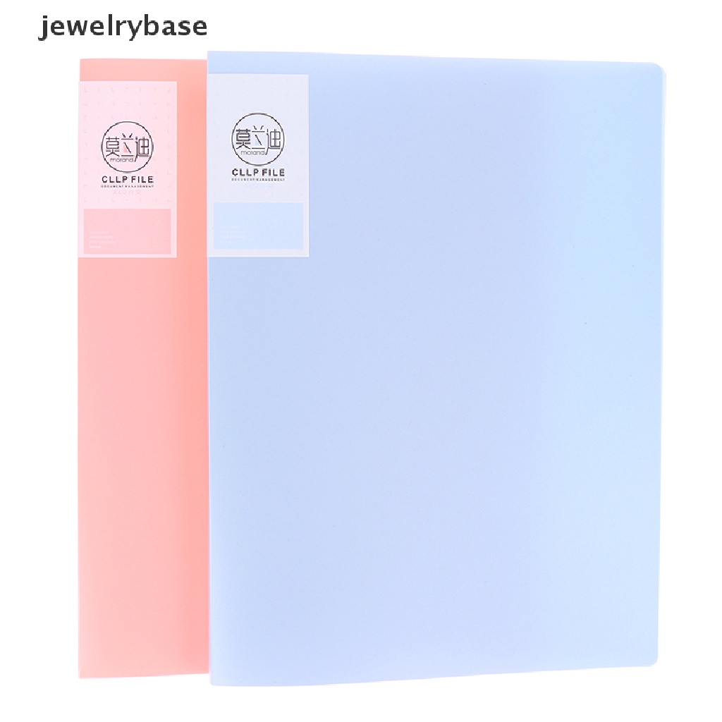 (jewelrybase) Map Folder organizer Dokumen A4 Dengan Klip Ganda