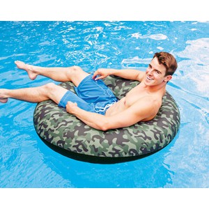 Intex Camo River Tube 1.19m Motif Army. Ban Pelampung Renang Dewasa