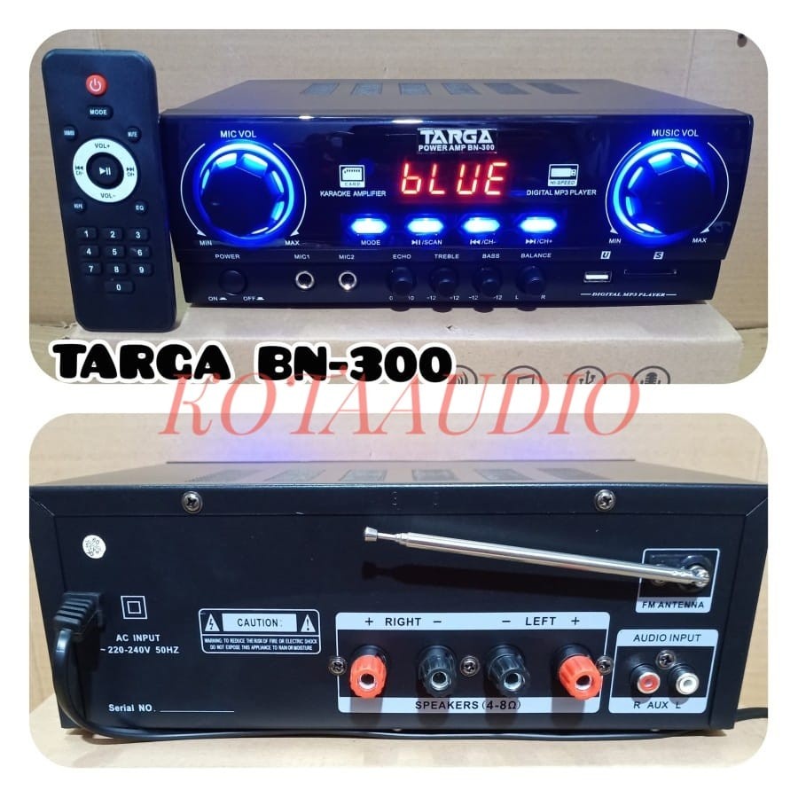 AMPLIFIER TARGA BN 300 AMPLI TARGA BN300 ORIGINAL BLUETOOTH USB ORI