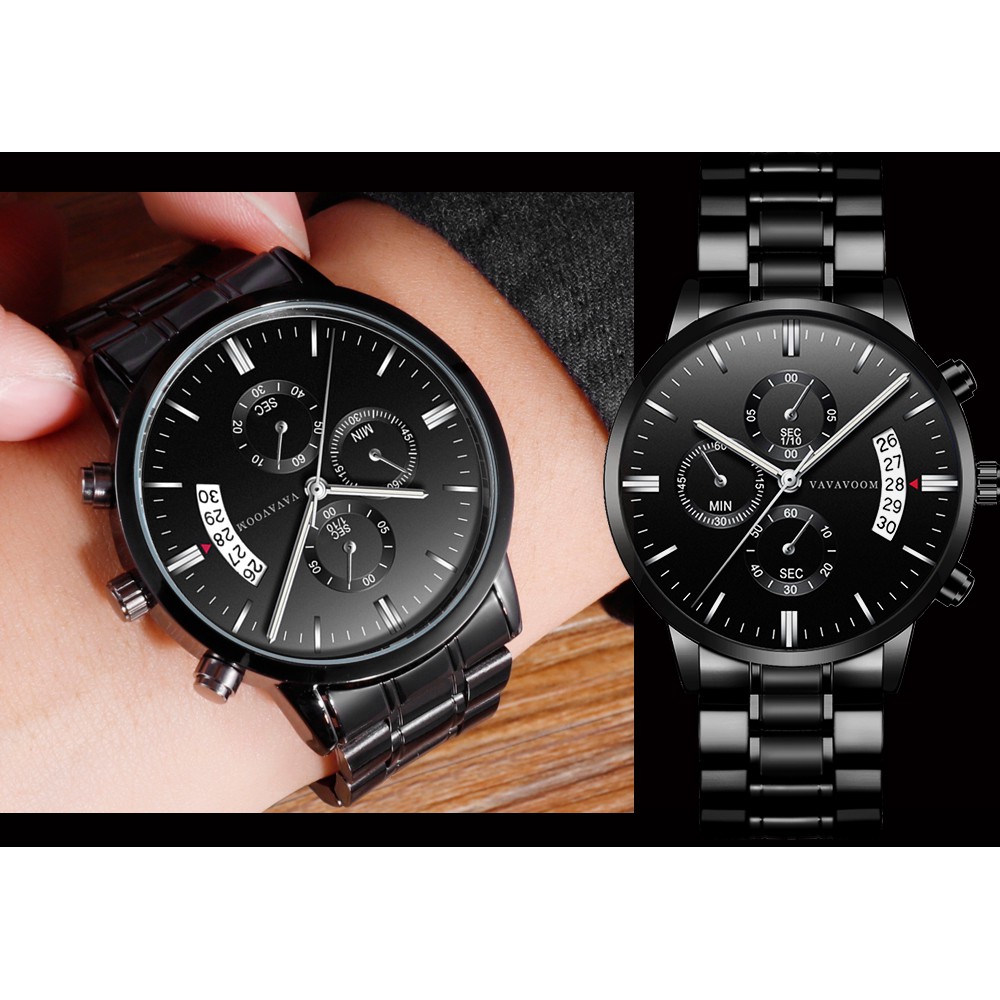 Jam Tangan Sport Pria Va Va Voom Stainless Steel Band