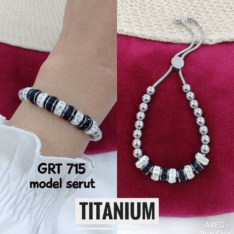 GELANG TITANIUM SERUT WANITA ANTI KARAT