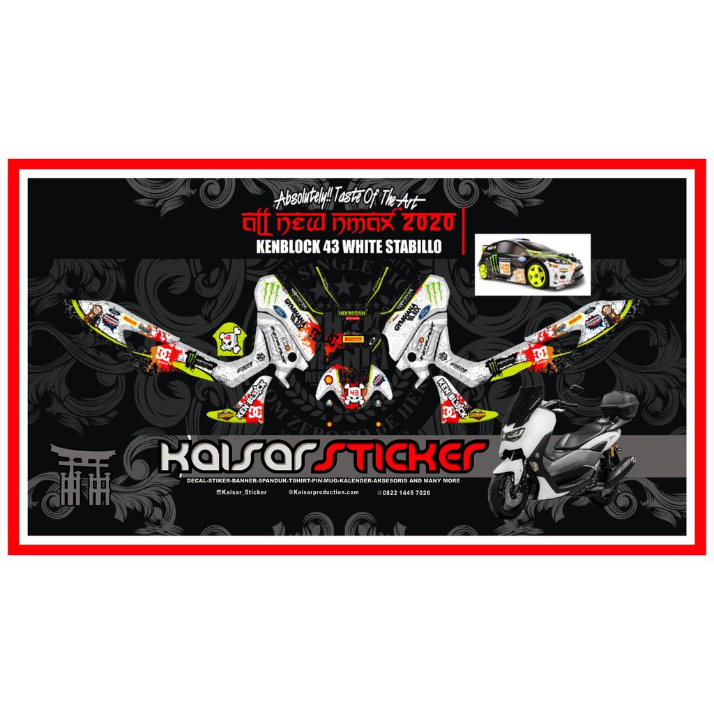 STICKER MOTOR DECAL MOTOR N MAX 155 NEW 2020 kwht