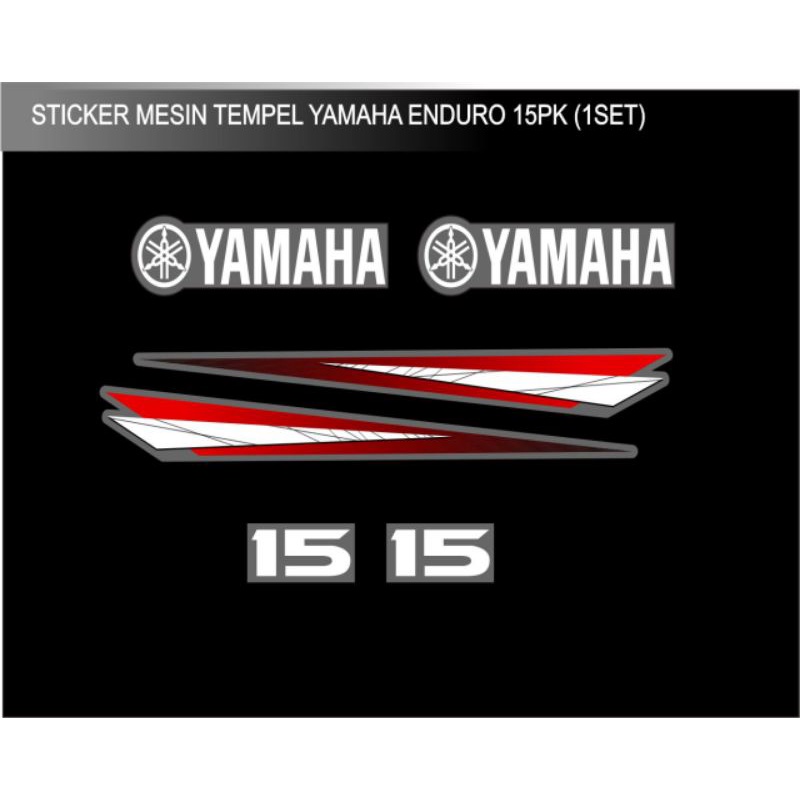 STICKER MESIN YAMAHA ENDURO 15PK NEW DESAIN