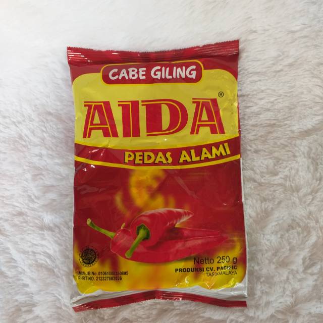 Cabe bubuk aida 250 gram, cabe bubuk extra pedas, cabe bubuk halus