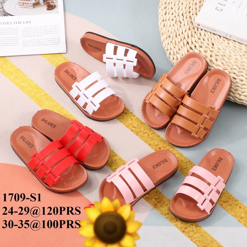 Sandal Karet Jelly Wedges Wanita import Model Terbaru Original Kekinian by AGUNG STYLE Balance 1709-S1