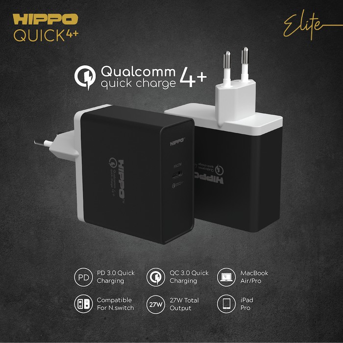 Hippo Elite Quick4+ Adapter Charger 27 W