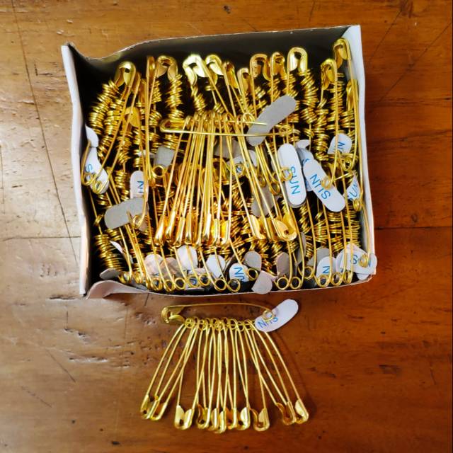 Peniti sun emas besar ukuran 5 cm isi 360 pcs