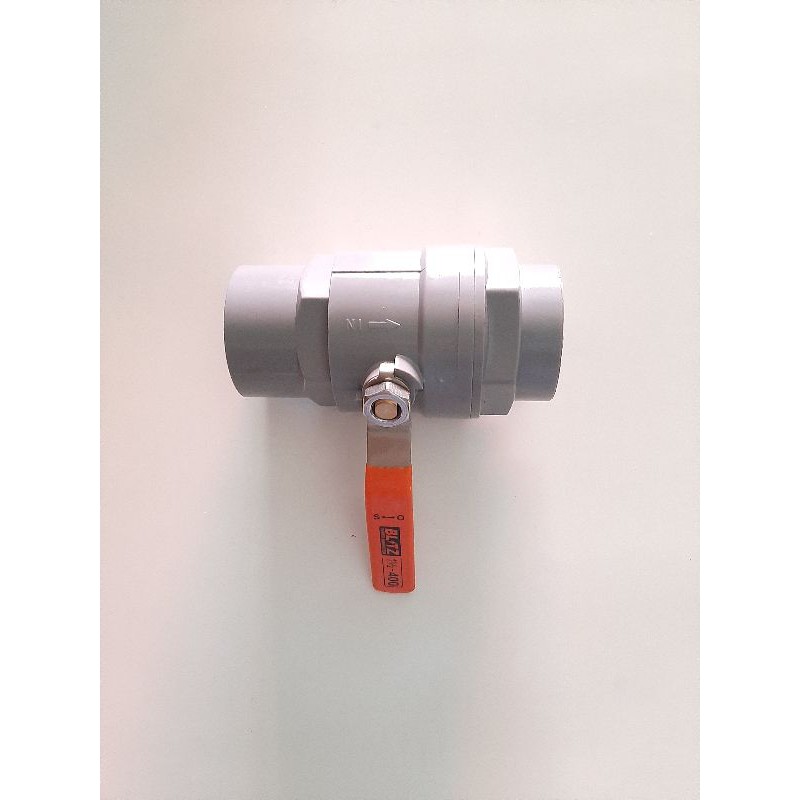 Ball valve 1 1/2 inch Blitz Stop kran PVC gagang besi