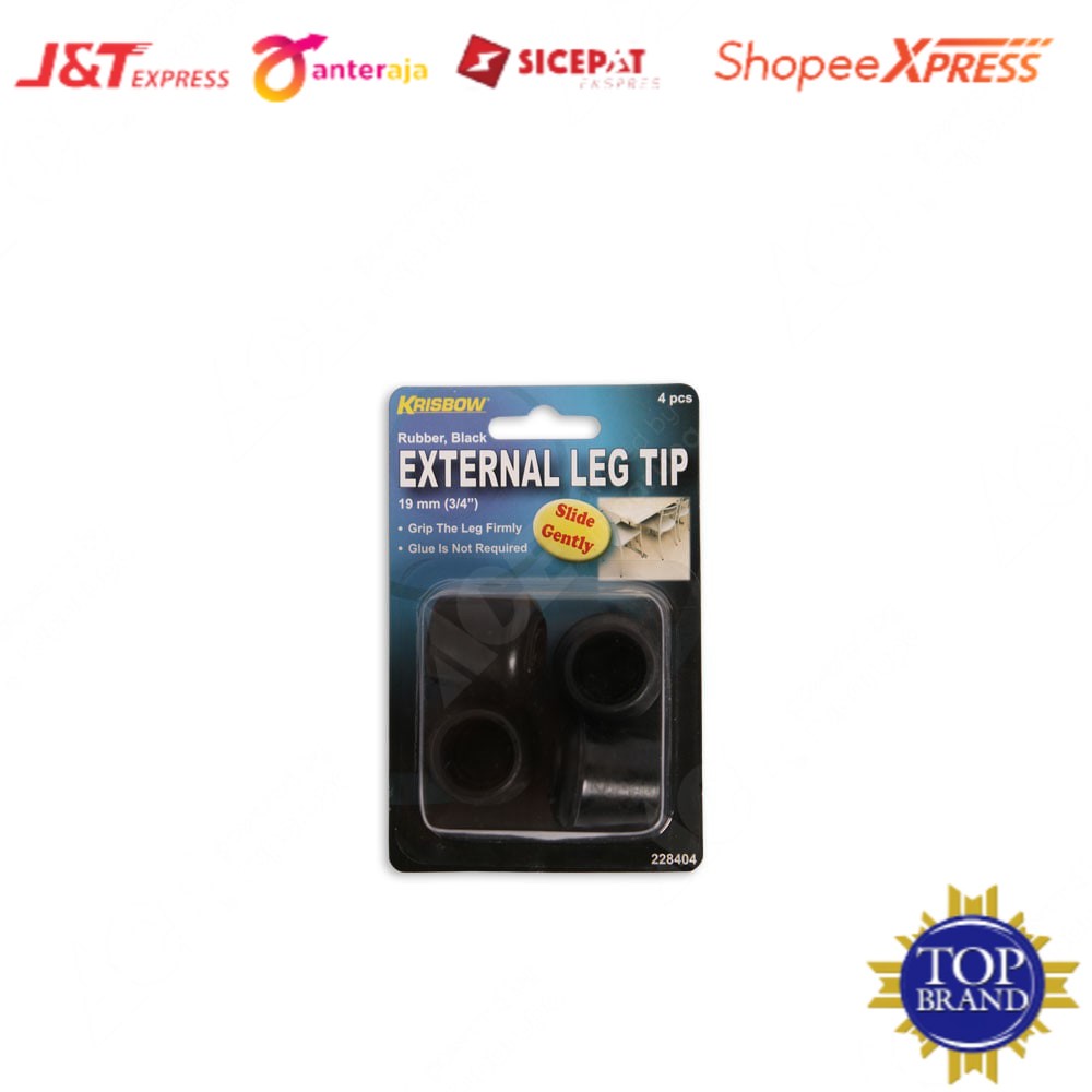 Rupa Krisbow Alas Kaki Bantalan Karet Meja Dan Kursi 1.9 Cm 4 Pcs
