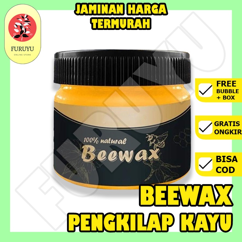 Pembersih Pengkilap Pelapis Pelindung Pemoles Meja Kursi Lemari Lantai Furniture Furnitur Kayu Beewax Wood Seasoning Polish Gel Lilin Lebah Alami Original Penghilang Kusam Kotor Berdebu lecet minyak pada kayu