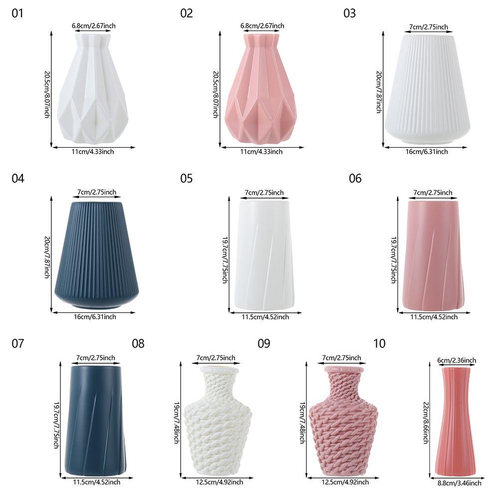 Chookyy Vas Bunga Plastik Imitasi Keramik Gaya Nordic Rangkaian Bunga