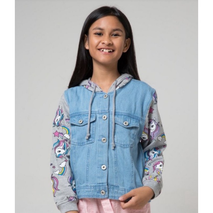 JAKET HOODIE ANAK PEREMPUAN DENIM AERO GIRLS ORIGINAL