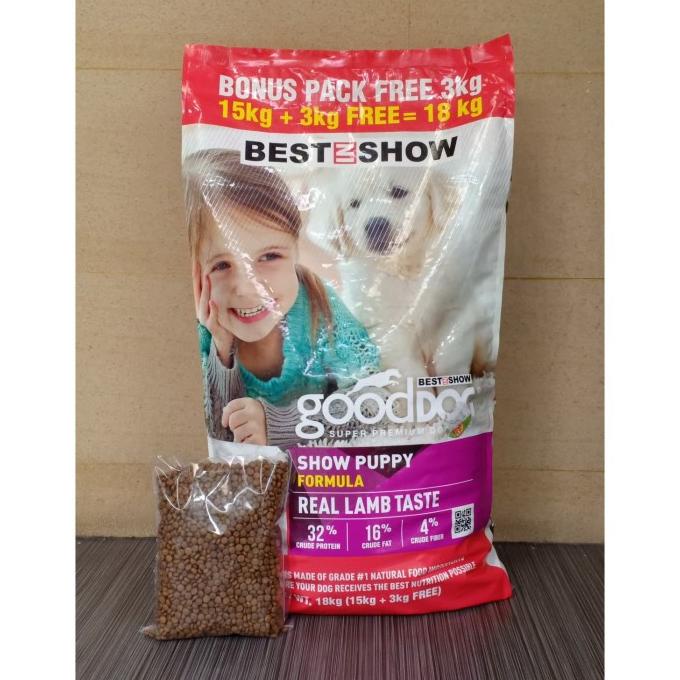 Makanan Anjing Dog Food Best In Show Good Dog Puppy Lamb Repack 1kg