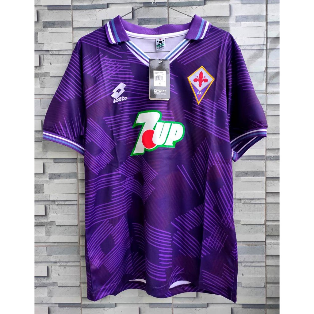 HQ RETRO JERSEY BOLA ACF FIORENTINA HOME 1992-1993 GO HQ IMPORT