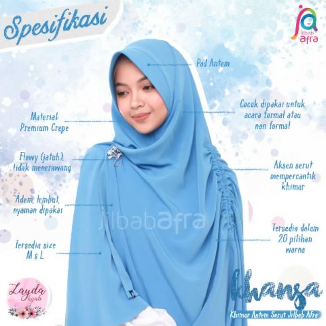 READY STOCK!! Hijab Instan KHANSA Jilbab Afra