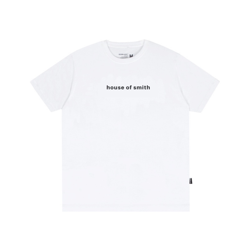 Kaos Smith Putih | T-shirt kaos house of smith simple Pria Top Quality