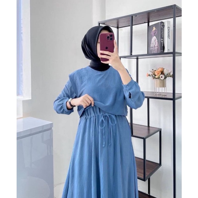 GAMIS GLENCA  MAXY DRESS CRINGKEL AIR FLOW