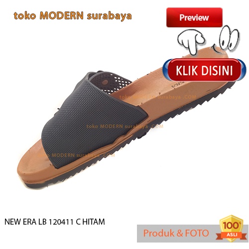 Sandal Wanita casual sandal slide karet murah NEW ERA LB 120411 C HITAM