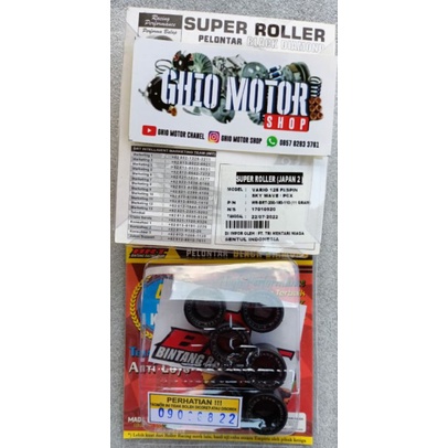ROLLER BRT BEAT DELUXE BEAT NEW GENIO VARIO PCX &amp; ADV 125 150 160 ROLER BRT BEAT STREET NEW VARIO 125 OLD VARIO 1255 NEW VARIO 125 KEYYLES LED VARIO 150 NEW VARIO 160 PCX 160 PCX 150 ROLER SILANG MIX 11 15 16 17 18 GRAM LOLER PCX TERBARU GHIO MOTOR SHOP