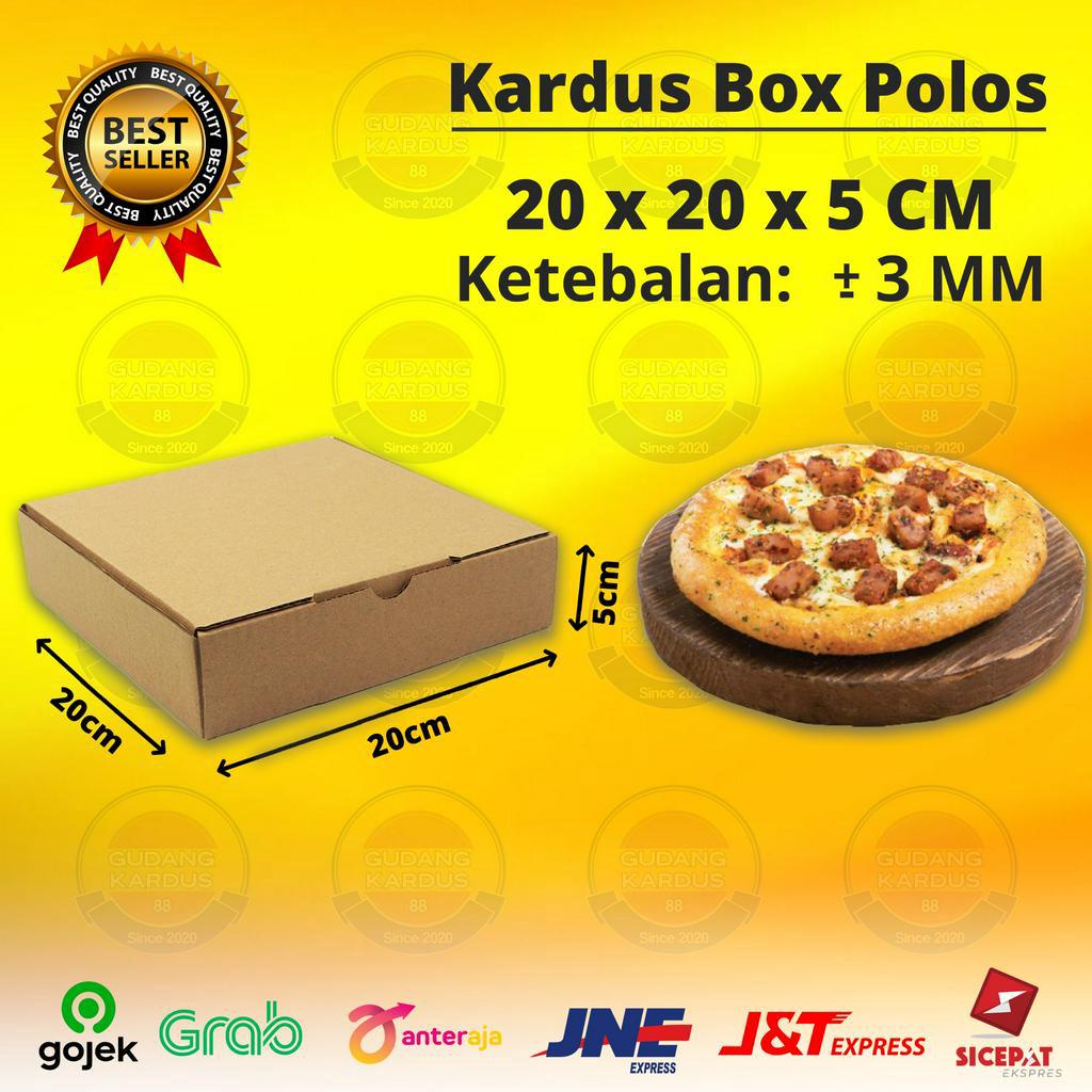 

Kardus Box Die Cut 20x20x5 CM Dus Makanan Pizza Polos
