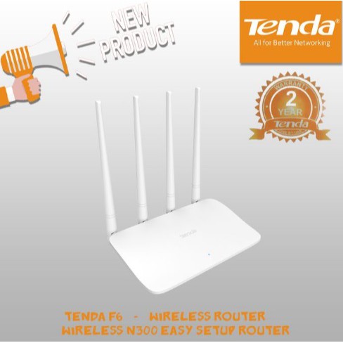 Router Tenda F6 - Wireless N300 Easy Setup Router