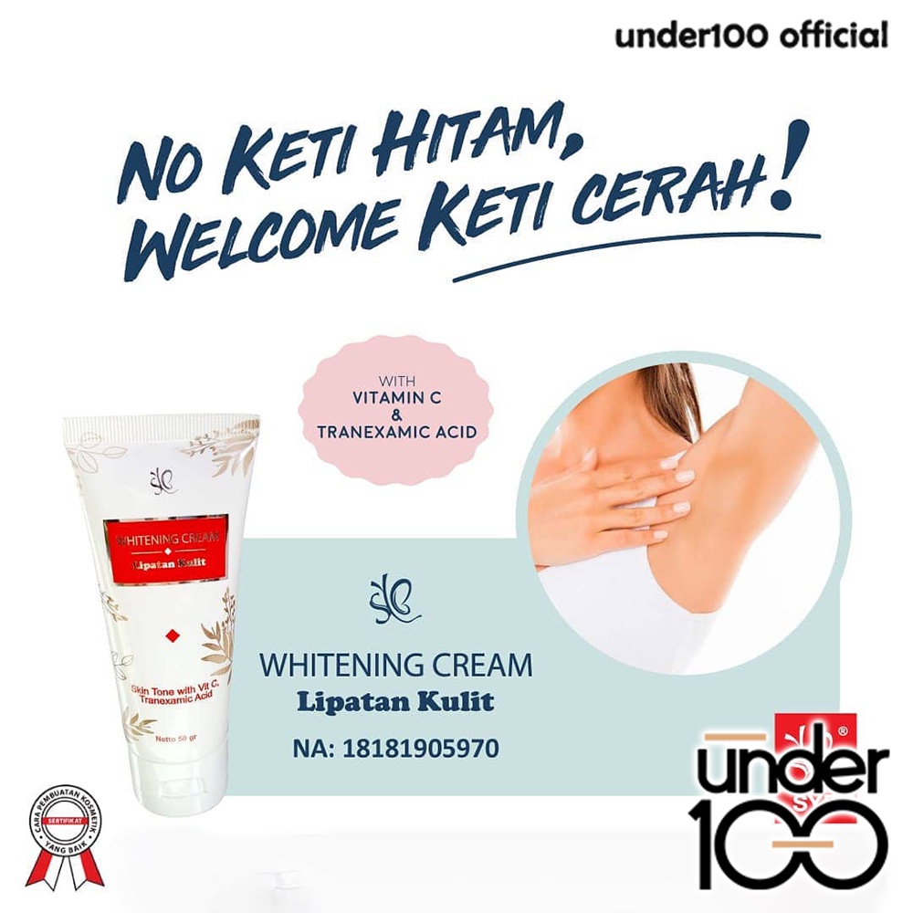 ❤ UNDER100 ❤ SYB Whitening Cream Lipatan Kulit | Krim Pemutih 50g (✔BPOM)