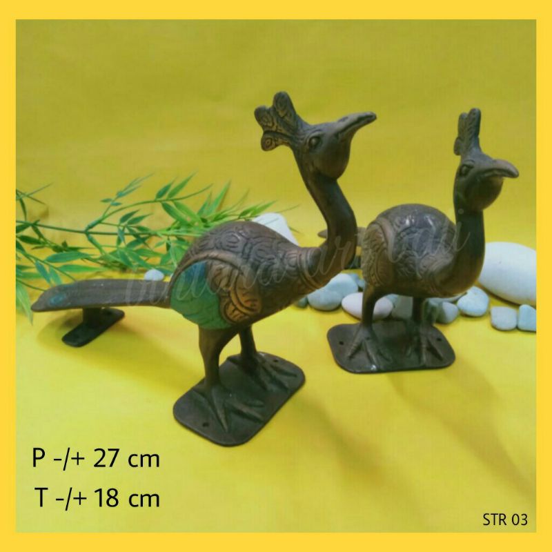 patung binatang tembaga burung merak tembaga hiasan burung merak cantik pajangan dekorasi rumah