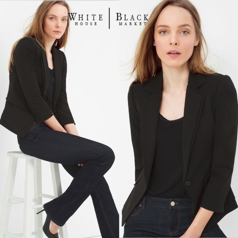 Whbm bracelet-sleeve seasonless blazer