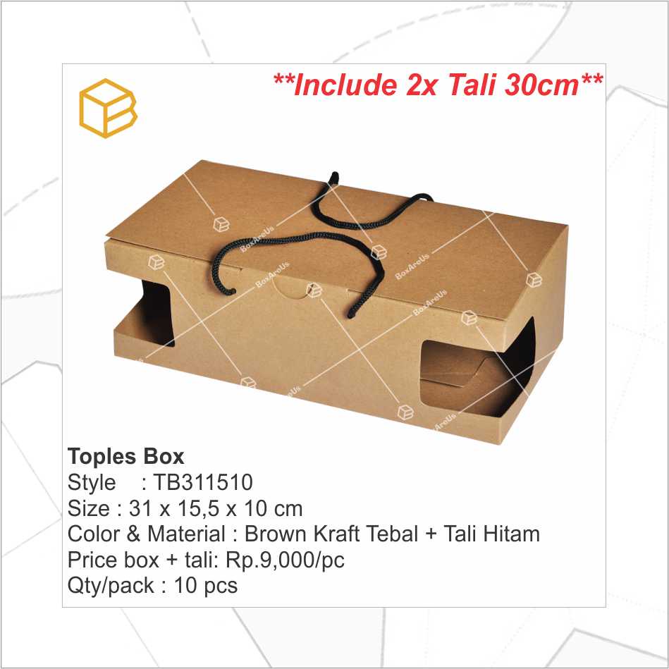 Box Toples Kue Kering Packaging Cookies Kemasan Kotak Kue Tempat Kue | TB311510 (10pc)