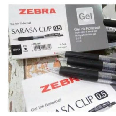 

Pulpen Pen Zebra Sarasa Clip Gel size 0.5 Hitam / Biru