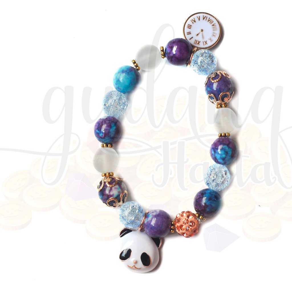 Gelang Lucky Charm Panda Kucing Kelinci Love Bird Lucu Unik Cute Batu GH 205127