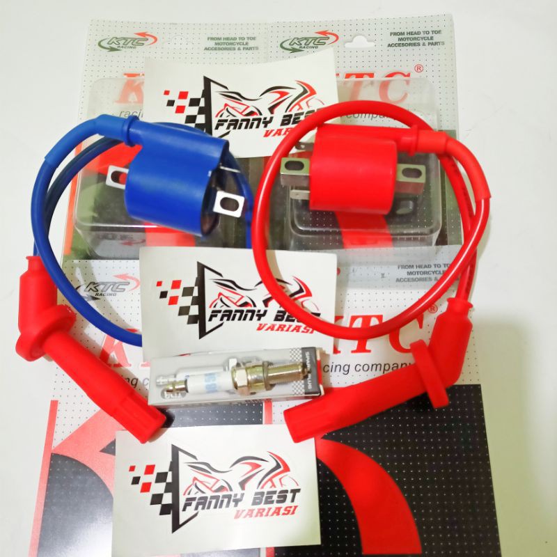 paketan COIL KTC RACING ORIGINAL+ KOP busi TDR Sonic , KLX, Fu,Jupiter MX, VIXION , BEAT,VARIO,SCOPY