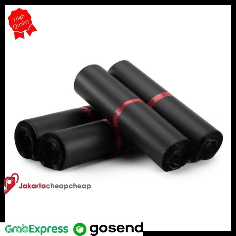 Plastik Packing Polymailer 17x30 Hitam Amplop Packing Online Termurah