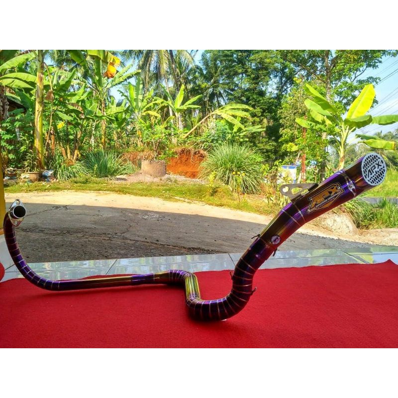 KNALPOT APX KIDAL C COBRA KATELO,VIXION,CB150R,CBR150R,SATRIA FU,SONIC,R15,TIGER,MX